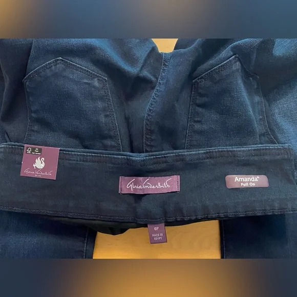 Gloria Vanderbilt Amanda Pull-on Slim Leg Classic Rise Jean Size 6 Petit… - Picture 6 of 15
